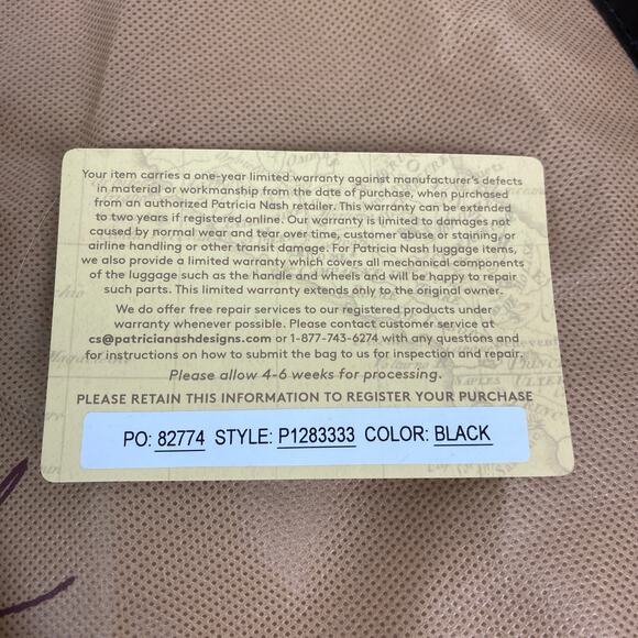 Patricia Nash Black Leather Lindy Saddle Bag NWT - Picture 14 of 16